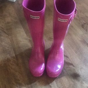 Hunter Boots Sparkle Pink
